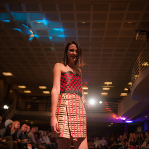 Model at The Trashion Show 2017 posing on the catwalk