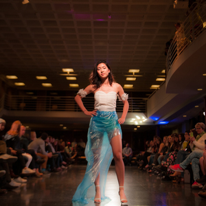 Model at The Trashion Show 2017 posing on the catwalk