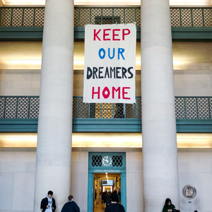 A hack showing support for DACA students appeared in Lobby 7 March 11