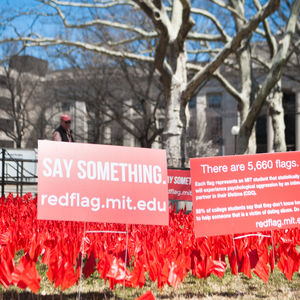 5,660 red flags were planted outside the Student Center to bring awareness to the problem of dating abuse. According to the CDC, nearly half of people will experience psychological aggression from an intimate partner in their lifetimes